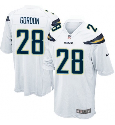 Men's Nike Los Angeles Chargers #28 Melvin Gordon Game White NFL Jersey