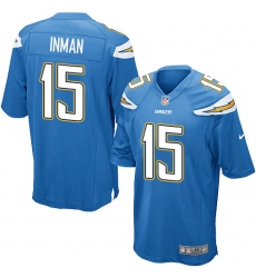 Men's Nike Los Angeles Chargers #15 Dontrelle Inman Game Electric Blue Alternate NFL Jersey