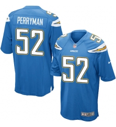 Men's Nike Los Angeles Chargers #52 Denzel Perryman Game Electric Blue Alternate NFL Jersey