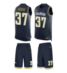 Men's Nike Los Angeles Chargers #37 Jahleel Addae Limited Navy Blue Tank Top Suit NFL Jersey
