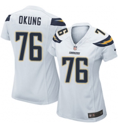 Women's Nike Los Angeles Chargers #76 Russell Okung Game White NFL Jersey