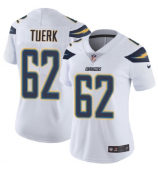 Women's Nike Los Angeles Chargers #62 Max Tuerk Elite White NFL Jersey