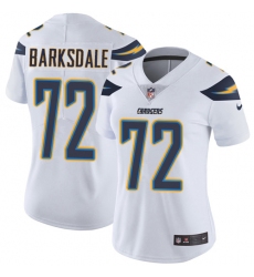 Women's Nike Los Angeles Chargers #72 Joe Barksdale Elite White NFL Jersey