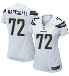 Women's Nike Los Angeles Chargers #72 Joe Barksdale Game White NFL Jersey