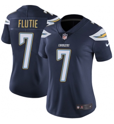 Women's Nike Los Angeles Chargers #7 Doug Flutie Elite Navy Blue Team Color NFL Jersey