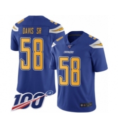 Men's Los Angeles Chargers #66 Dan Feeney Navy Blue Team Color Vapor Untouchable Limited Player 100th Season Football Jersey
