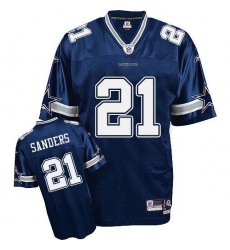 Reebok Dallas Cowboys #21 Deion Sanders Navy Blue Team Color Premier EQT Throwback NFL Jersey