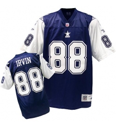 Mitchell And Ness Dallas Cowboys #88 Michael Irvin Authentic Navy Blue/White Throwback NFL Jersey