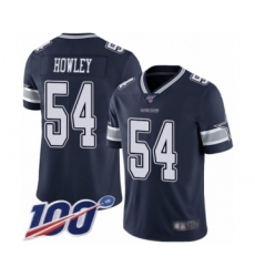 Men's Dallas Cowboys #54 Chuck Howley Navy Blue Team Color Vapor Untouchable Limited Player 100th Season Football Jersey