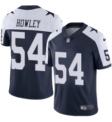 Men's Nike Dallas Cowboys #54 Chuck Howley Navy Blue Throwback Alternate Vapor Untouchable Limited Player NFL Jersey
