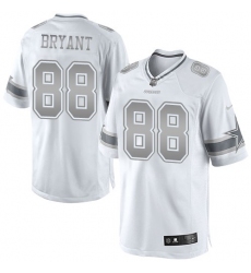 Women's Nike Dallas Cowboys #88 Dez Bryant Limited White Platinum NFL Jersey
