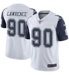 Men's Nike Dallas Cowboys #90 Demarcus Lawrence Limited White Rush Vapor Untouchable NFL Jersey