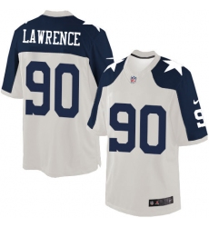 Men's Nike Dallas Cowboys #90 Demarcus Lawrence Limited White Throwback Alternate NFL Jersey
