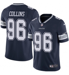 Men's Nike Dallas Cowboys #96 Maliek Collins Navy Blue Team Color Vapor Untouchable Limited Player NFL Jersey