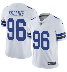 Youth Nike Dallas Cowboys #96 Maliek Collins White Vapor Untouchable Limited Player NFL Jersey