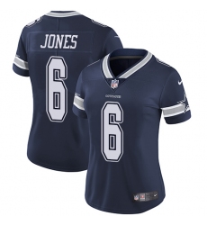 Women's Nike Dallas Cowboys #6 Chris Jones Navy Blue Team Color Vapor Untouchable Limited Player NFL Jersey