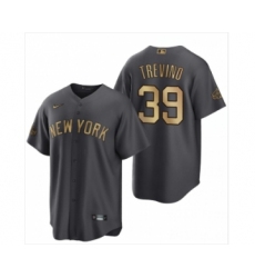 Men's New York Yankees #39 Jose Trevino Charcoal 2022 All-Star Cool Base Stitched Baseball Jersey