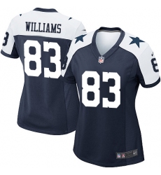 Women's Nike Dallas Cowboys #83 Terrance Williams Game Navy Blue Throwback Alternate NFL Jersey