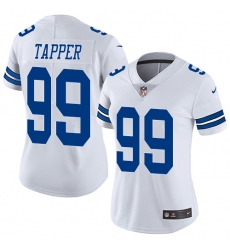 Women's Nike Dallas Cowboys #99 Charles Tapper White Vapor Untouchable Limited Player NFL Jersey