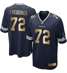 Youth Nike Dallas Cowboys #72 Travis Frederick Elite Navy/Gold Team Color NFL Jersey