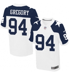 Men's Nike Dallas Cowboys #94 Randy Gregory Elite White Throwback Alternate NFL Jersey