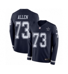 Men's Nike Dallas Cowboys #73 Larry Allen Limited Navy Blue Therma Long Sleeve NFL Jersey