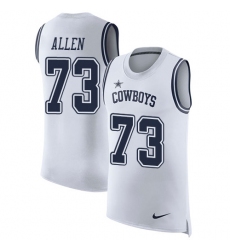 Men's Nike Dallas Cowboys #73 Larry Allen Limited White Rush Player Name & Number Tank Top NFL Jersey