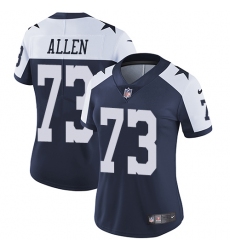 Women's Nike Dallas Cowboys #73 Larry Allen Navy Blue Throwback Alternate Vapor Untouchable Limited Player NFL Jersey