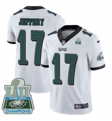 Youth Nike Philadelphia Eagles #17 Alshon Jeffery White Vapor Untouchable Limited Player Super Bowl LII Champions NFL Jersey