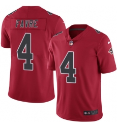 Men's Nike Atlanta Falcons #4 Brett Favre Elite Red Rush Vapor Untouchable NFL Jersey