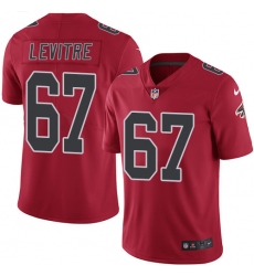 Men's Nike Atlanta Falcons #67 Andy Levitre Limited Red Rush Vapor Untouchable NFL Jersey