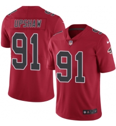 Youth Nike Atlanta Falcons #91 Courtney Upshaw Limited Red Rush Vapor Untouchable NFL Jersey