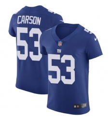 Men's Nike New York Giants #53 Harry Carson Elite Royal Blue Team Color NFL Jersey