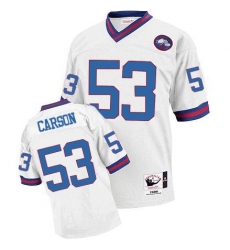 Mitchell and Ness New York Giants #53 Harry Carson White Authentic Throwback NFL Jersey