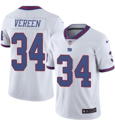 Men's Nike New York Giants #34 Shane Vereen Elite White Rush Vapor Untouchable NFL Jersey