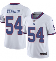 Men's Nike New York Giants #54 Olivier Vernon Elite White Rush Vapor Untouchable NFL Jersey