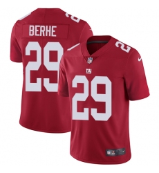 Men's Nike New York Giants #29 Nat Berhe Red Alternate Vapor Untouchable Limited Player NFL Jersey