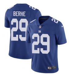 Youth Nike New York Giants #29 Nat Berhe Elite Royal Blue Team Color NFL Jersey
