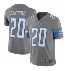 Youth Nike Detroit Lions #20 Barry Sanders Limited Steel Rush Vapor Untouchable NFL Jersey