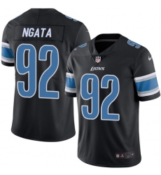 Youth Nike Detroit Lions #92 Haloti Ngata Limited Black Rush Vapor Untouchable NFL Jersey