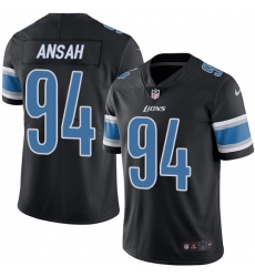 Men's Nike Detroit Lions #94 Ziggy Ansah Limited Black Rush Vapor Untouchable NFL Jersey