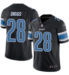 Men's Nike Detroit Lions #28 Quandre Diggs Limited Black Rush Vapor Untouchable NFL Jersey