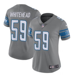 Women's Nike Detroit Lions #59 Tahir Whitehead Limited Steel Rush Vapor Untouchable NFL Jersey