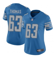 Women's Nike Detroit Lions #63 Brandon Thomas Limited Light Blue Team Color Vapor Untouchable NFL Jersey