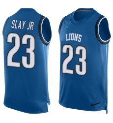 Men's Nike Detroit Lions #23 Darius Slay Limited Light Blue Player Name & Number Tank Top NFL Jersey