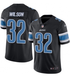 Men's Nike Detroit Lions #32 Tavon Wilson Limited Black Rush Vapor Untouchable NFL Jersey