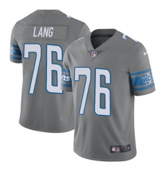 Youth Nike Detroit Lions #76 T.J. Lang Limited Steel Rush Vapor Untouchable NFL Jersey