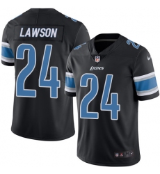 Youth Nike Detroit Lions #24 Nevin Lawson Limited Black Rush Vapor Untouchable NFL Jersey