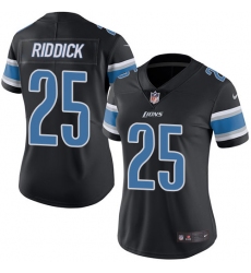 Women's Nike Detroit Lions #25 Theo Riddick Limited Black Rush Vapor Untouchable NFL Jersey