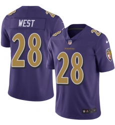 Youth Nike Baltimore Ravens #28 Terrance West Limited Purple Rush Vapor Untouchable NFL Jersey